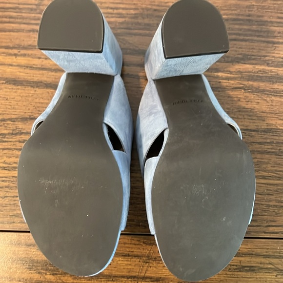 NEW COLE HAAN Gabby sandals mules 5B light blue. Crisscross Straps, Block Heel. - Picture 9 of 9